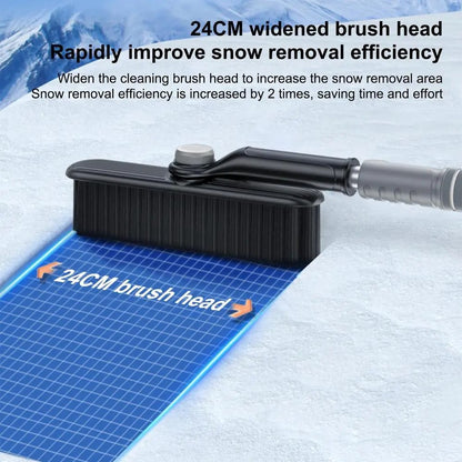 9742 Detachable 3-in-1 Snow Brush Ice Shovel Telescopic Rod Snow Removal Tool Set for Car Windscreen