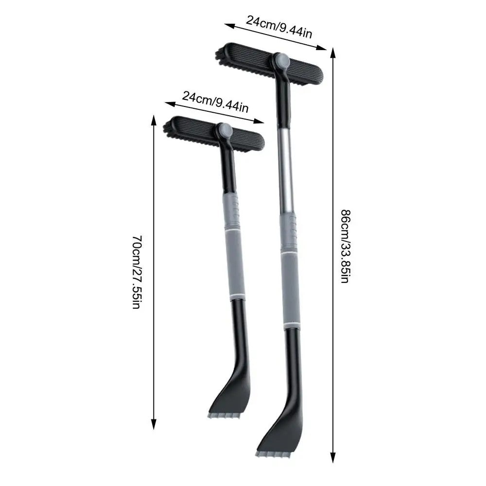 9742 Detachable 3-in-1 Snow Brush Ice Shovel Telescopic Rod Snow Removal Tool Set for Car Windscreen