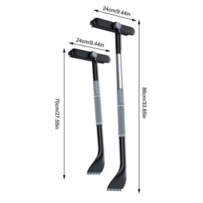 9742 Detachable 3-in-1 Snow Brush Ice Shovel Telescopic Rod Snow Removal Tool Set for Car Windscreen
