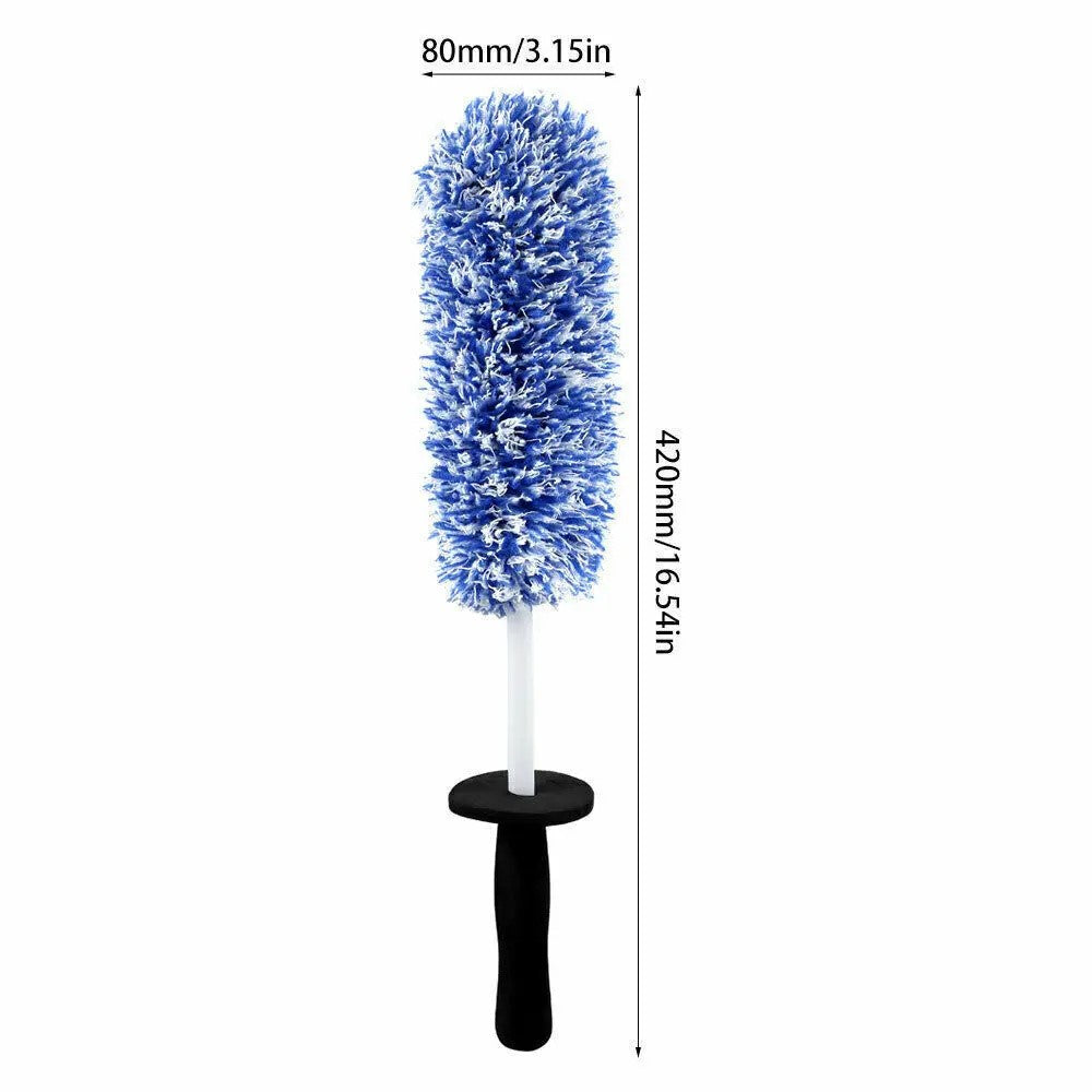 Car Wheel Cleaning Brush Soft Microfibre Long Handle Rim Detailing Brush