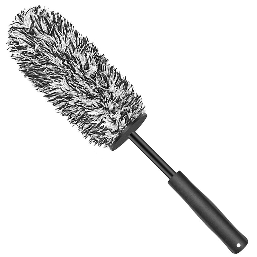 Car Wheel Cleaning Brush Soft Microfibre Long Handle Rim Detailing Brush