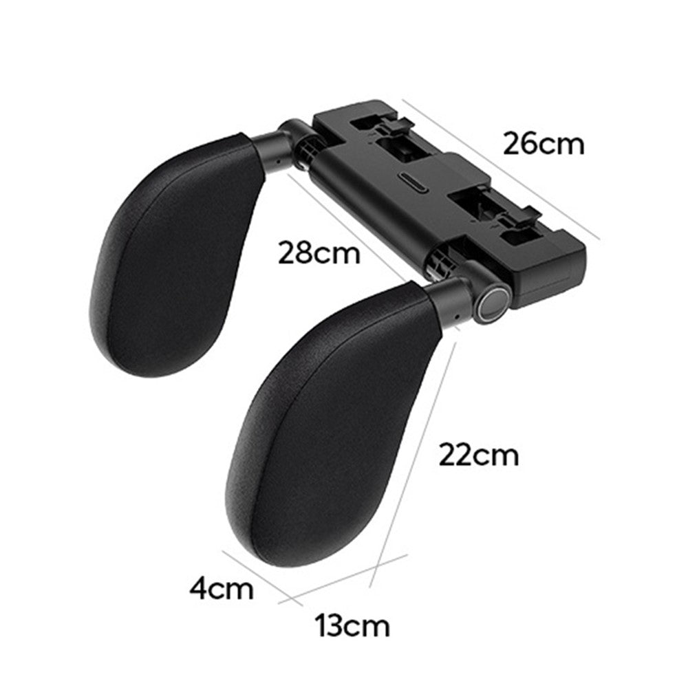 WAY TO GROW Memory Foam Car Headrest Pillow Sleeping Head and Neck Support with Phone Holder for Kids Adults Travel