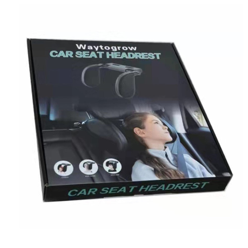 WAY TO GROW Memory Foam Car Headrest Pillow Sleeping Head and Neck Support with Phone Holder for Kids Adults Travel