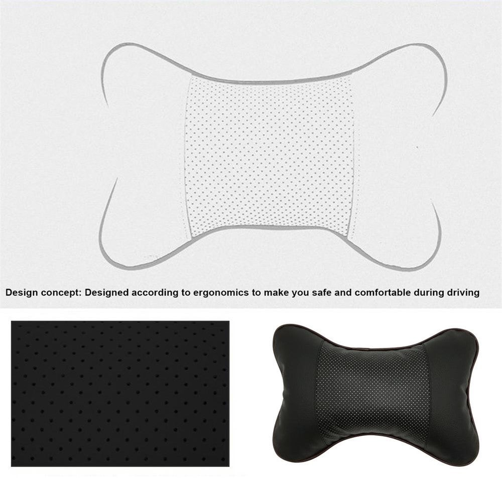 Comfortable Soft Breathable Car Head Neck Rest Cushion Car Pillow Car Neck Support Pillow Car Headrest Cushion Ergonomic Design for Relieving Neck Fatigue