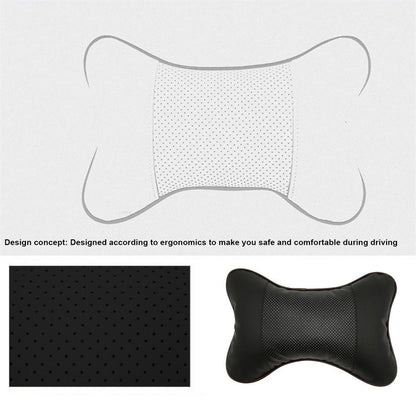 Comfortable Soft Breathable Car Head Neck Rest Cushion Car Pillow Car Neck Support Pillow Car Headrest Cushion Ergonomic Design for Relieving Neck Fatigue