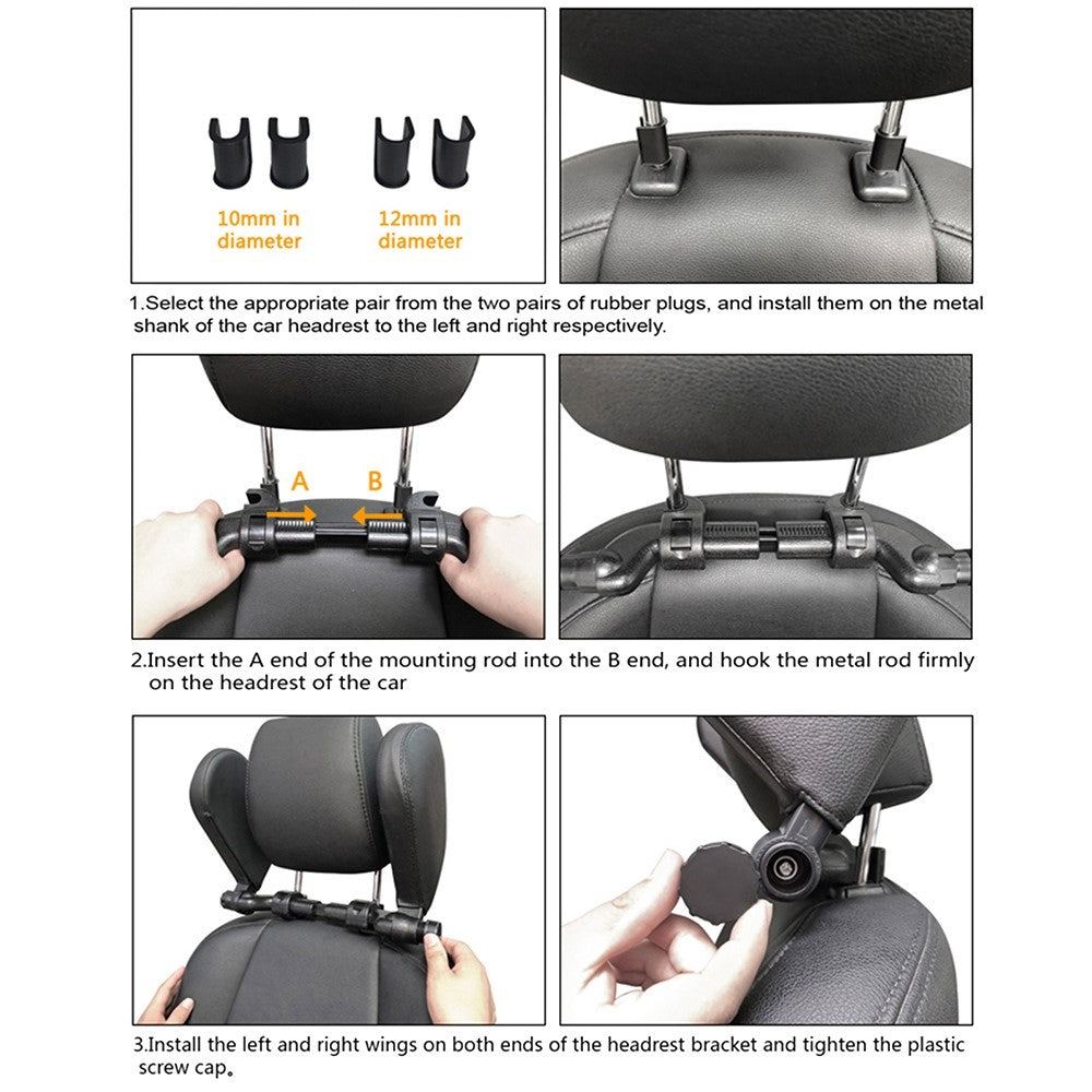 Car Neck Headrest Pillow Cushion Car Seat Memory Foam Padding Sleep Side Head Cervical Spine Support