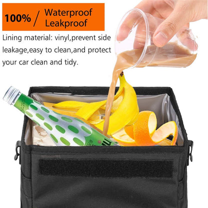 Multipurpose Car Trash Can Waterproof Oxford Fabric Foldable Storage Box for Vehicle