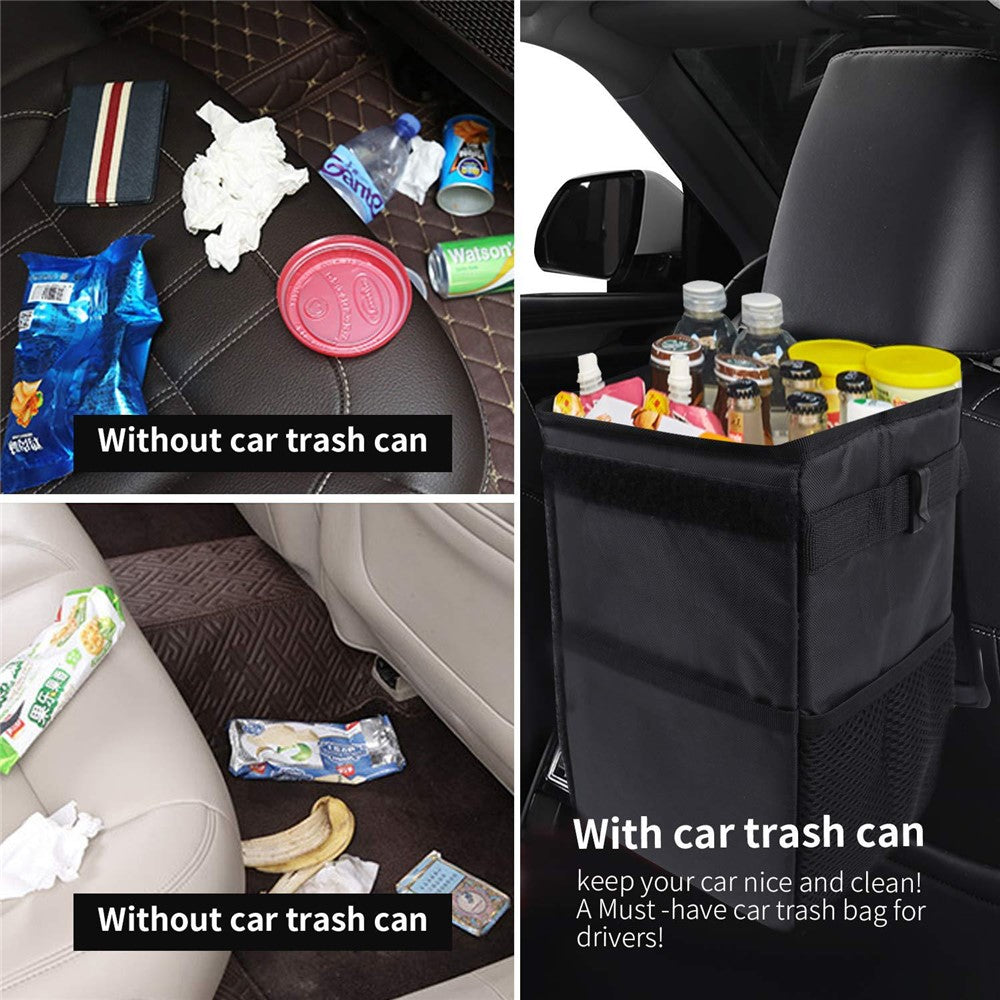 Multipurpose Car Trash Can Waterproof Oxford Fabric Foldable Storage Box for Vehicle
