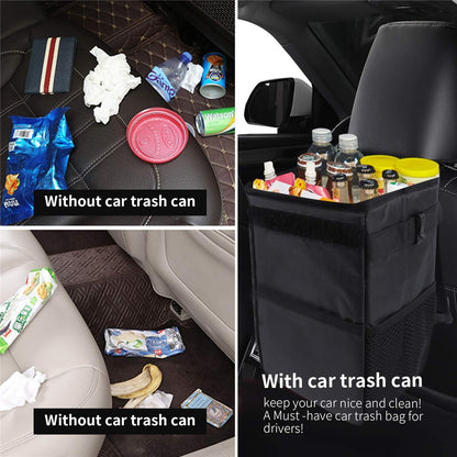 Multipurpose Car Trash Can Waterproof Oxford Fabric Foldable Storage Box for Vehicle