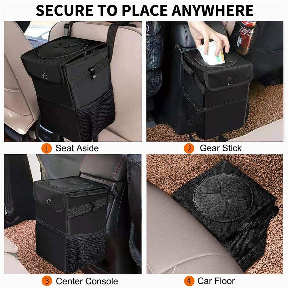 Multipurpose Car Trash Can Waterproof Oxford Fabric Foldable Storage Box for Vehicle