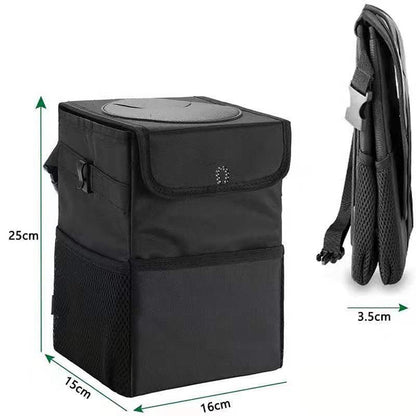 Multipurpose Car Trash Can Waterproof Oxford Fabric Foldable Storage Box for Vehicle