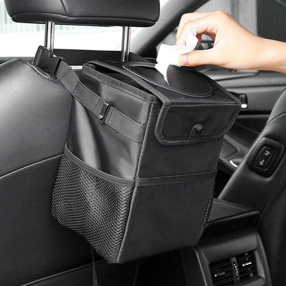 Multipurpose Car Trash Can Waterproof Oxford Fabric Foldable Storage Box for Vehicle