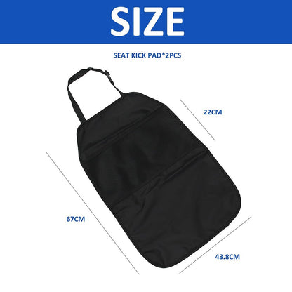 Car Seat Protector Mat for Child Safety Seat Anti Kick Seat Cover with Mesh Pocket