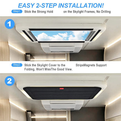 RV Sunroof Sunshade Curtain Privacy Protection Foldable RV Vents Skylight Insulator Cover
