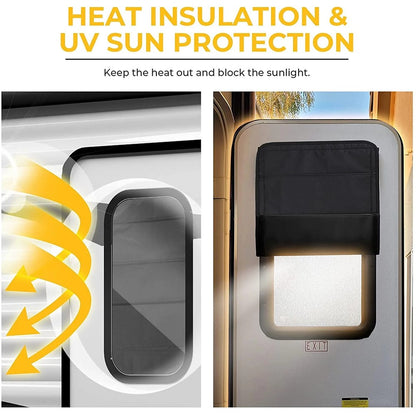 RV Door Window Shade Foldable Blackout Cover Privacy Protection Curtain for Camper Trailer