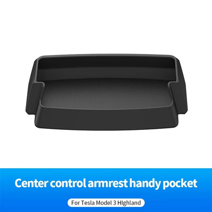 For Tesla Model 3 Highland 2024 2025 Center Console Storage Box Armrest Organizer Tray