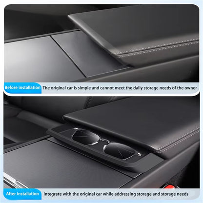 For Tesla Model 3 Highland 2024 2025 Center Console Storage Box Armrest Organizer Tray