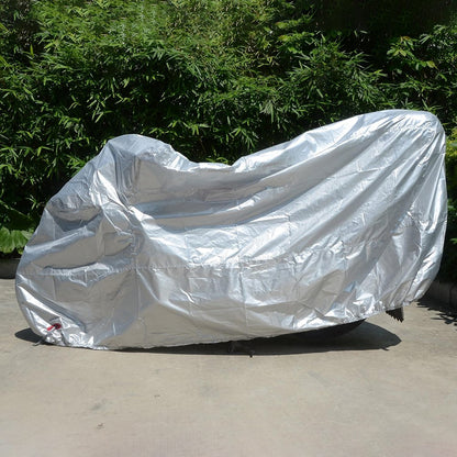 Waterproof Motorcycle Cover UV Protection Silver Coated 210D Oxford Fabric Dust Cover , Size 3XL / 295 x 110 x 140cm