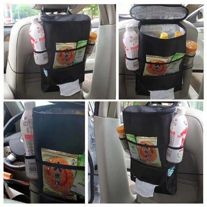 Car Seat Back Cooler Bag Oxford Cloth Aluminum Foil Insulated Thermal Hanging Storage Organizer