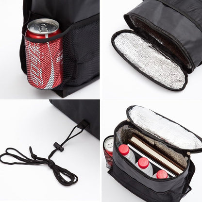 Car Seat Back Cooler Bag Oxford Cloth Aluminum Foil Insulated Thermal Hanging Storage Organizer