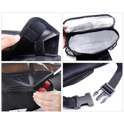 Car Seat Back Cooler Bag Oxford Cloth Aluminum Foil Insulated Thermal Hanging Storage Organizer