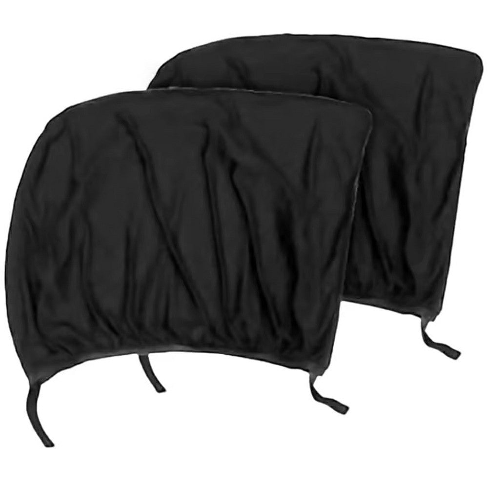 2Pcs Car Window Shade Front / Rear Side Window Sun Shade Breathable Privacy Curtain with Zipper