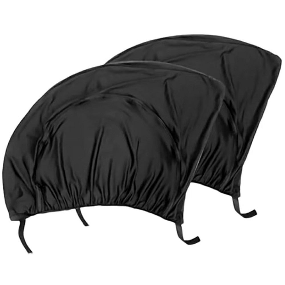 2Pcs Car Window Shade Front / Rear Side Window Sun Shade Breathable Privacy Curtain with Zipper