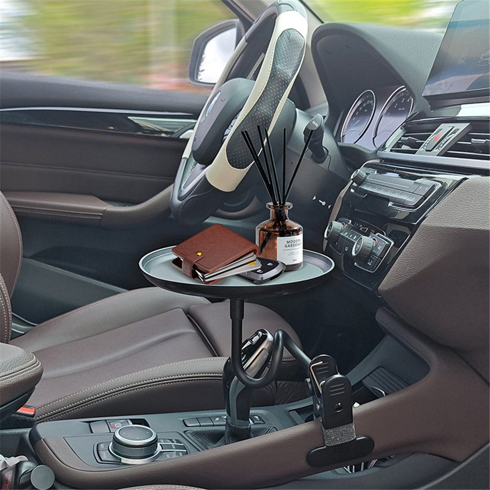 Clip On Car Tray Table Food Drink Holder Desk Plastic Portable Dining Workstation for Vehicle
