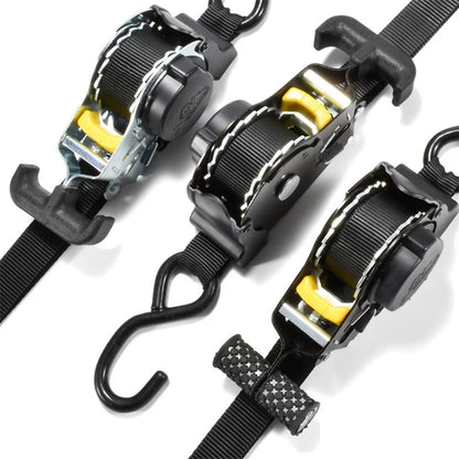 3.3m Automatic Retractable Tie Down Strap Luggage Securing Belt for Car Motorcycle Self-Driving Tour