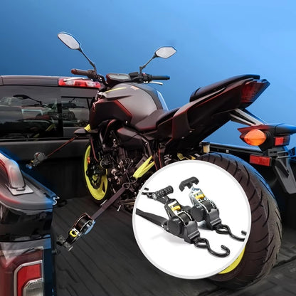 3.3m Automatic Retractable Tie Down Strap Luggage Securing Belt for Car Motorcycle Self-Driving Tour