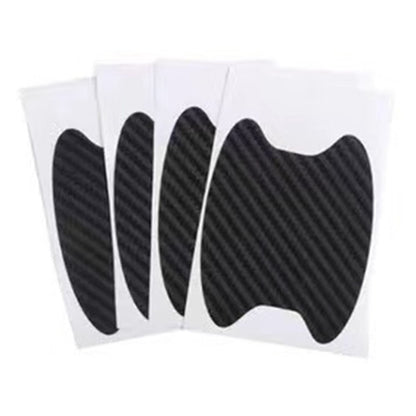 4Pcs Car Door Handle Cup Protector Carbon Fiber Sticker Anti Scratch Paint Protection Decal