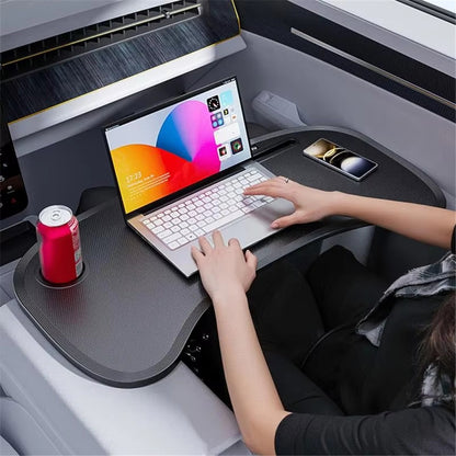 For Tesla Model 3  /  Y Front Seat Bi-Fold Foldable Laptop Desk Car Steering Wheel Table Portable Dining Tray