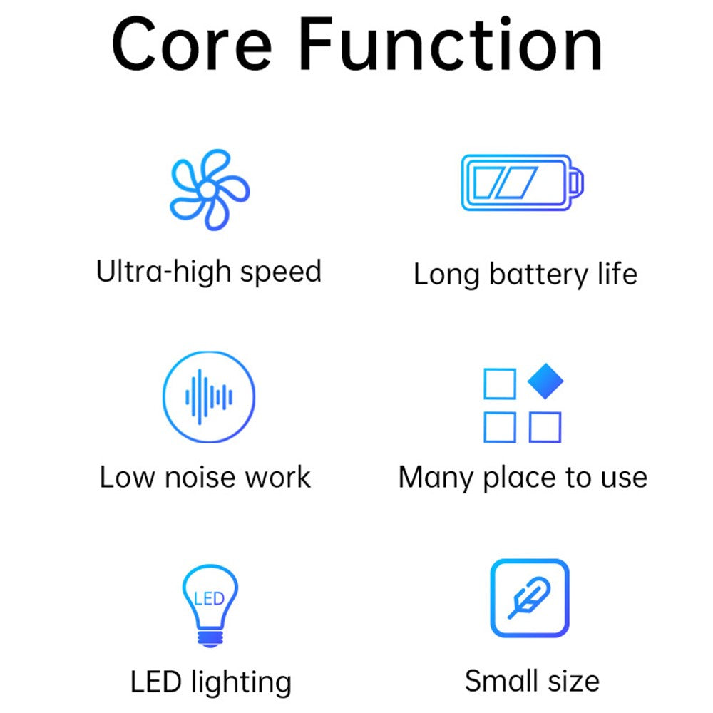 D16 50W 42500RPM Portable Air Duster Rechargeable Wireless Handheld Dust Blower for Car / PC / Keyboard