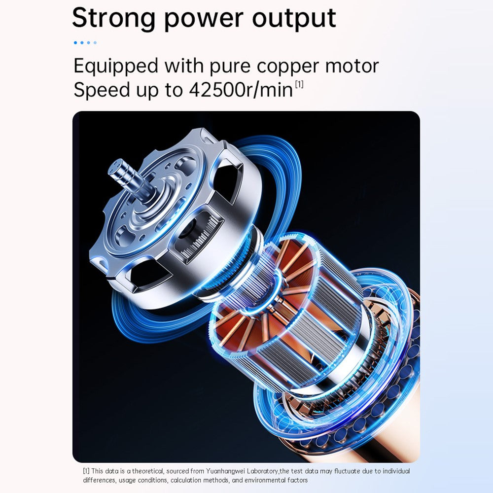 V16D 2 in 1 Car Vacuum Cleaner Powerful Suction Rechargeable Handheld Dust Blower with 7 Nozzles