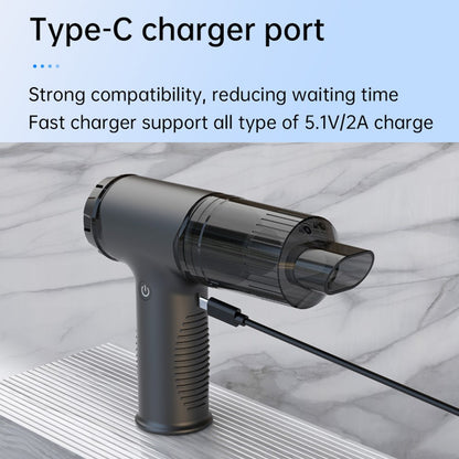 V16D 2 in 1 Car Vacuum Cleaner Powerful Suction Rechargeable Handheld Dust Blower with 7 Nozzles