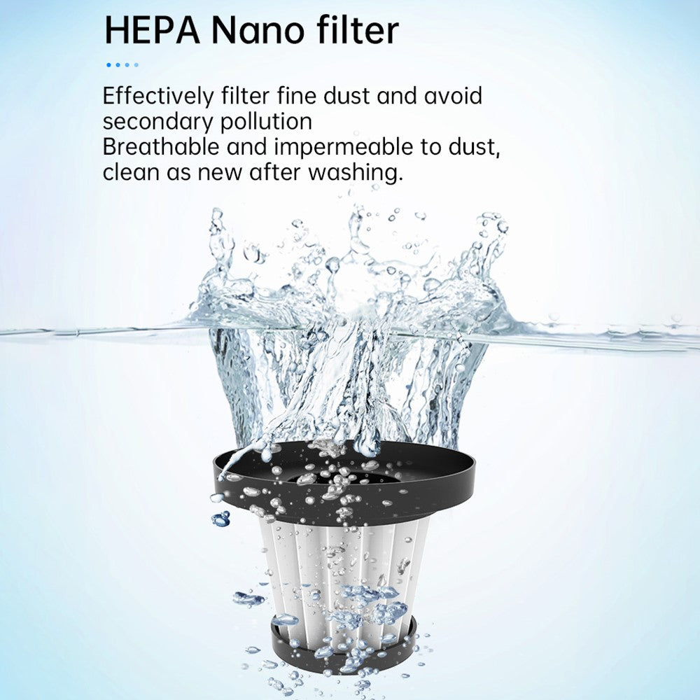 V16S Rechargeable Dust Blower Portable Handheld Car Vacuum Cleaner with 200ml Dust Box