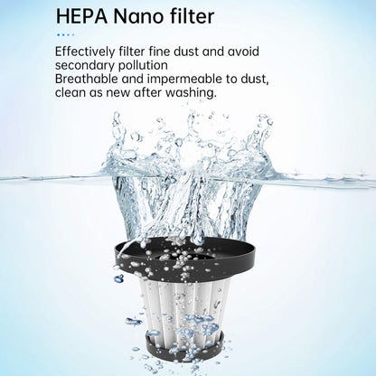 V16S Rechargeable Dust Blower Portable Handheld Car Vacuum Cleaner with 200ml Dust Box