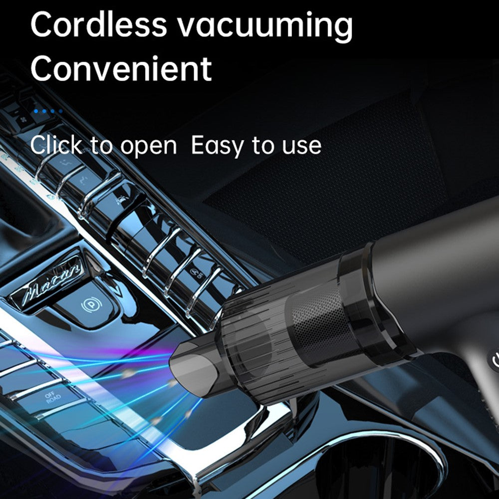V16S Rechargeable Dust Blower Portable Handheld Car Vacuum Cleaner with 200ml Dust Box