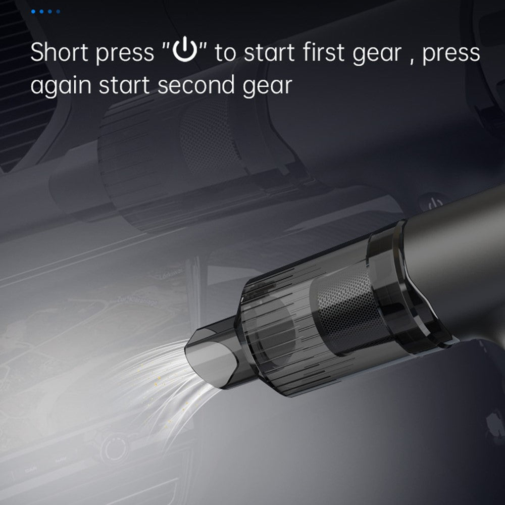 V16S Rechargeable Dust Blower Portable Handheld Car Vacuum Cleaner with 200ml Dust Box