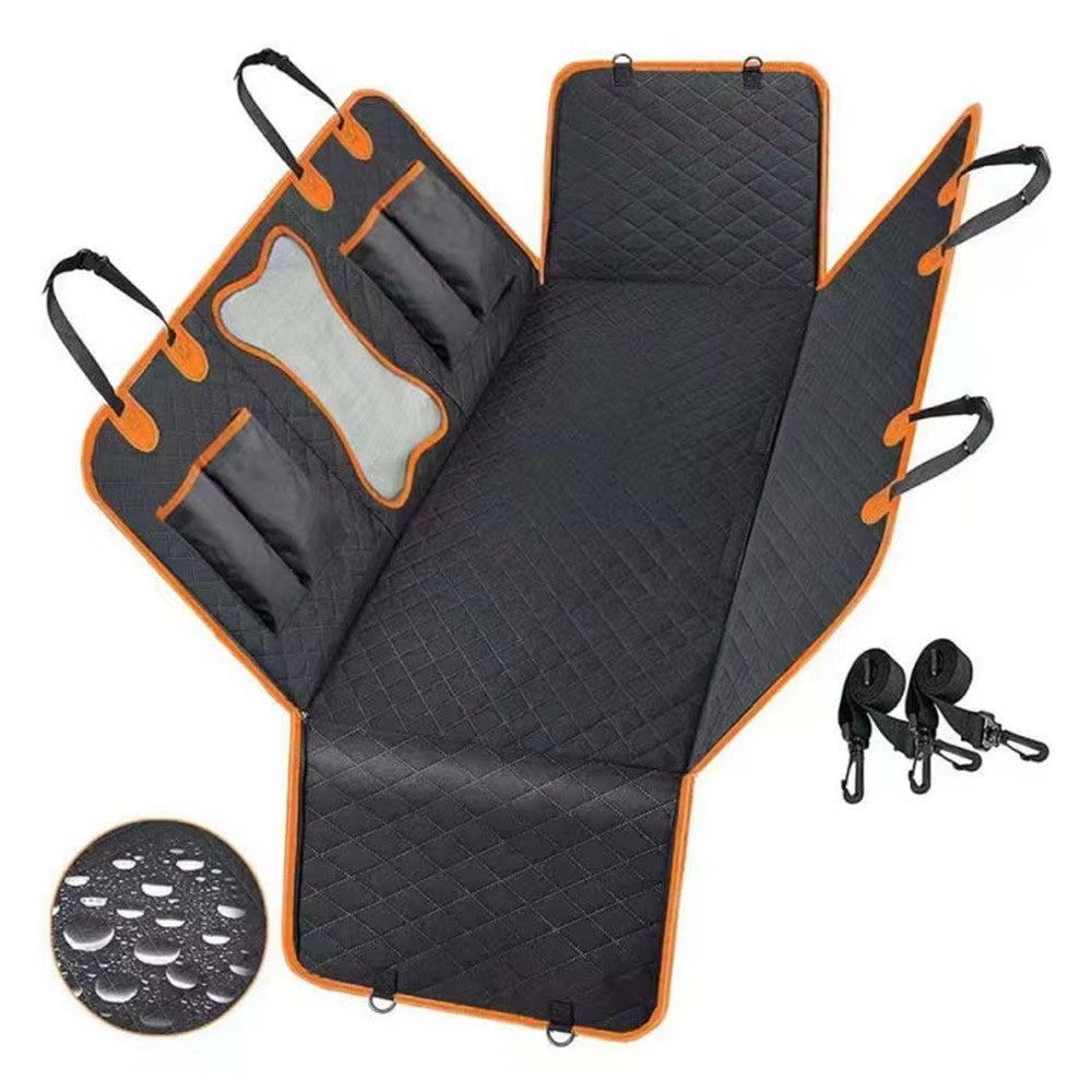 Bone Shape Mesh Window Pet Car Seat Cover for Back Seat Waterproof 600D Oxford Fabric Dog Hammock