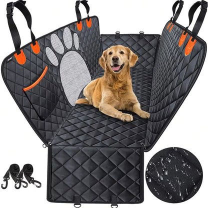 Paw Shape Mesh Window Pet Car Seat Cover for Back Seat Waterproof 600D Oxford Fabric Dog Hammock