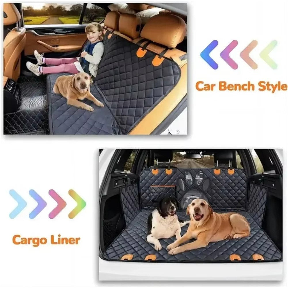 Paw Shape Mesh Window Pet Car Seat Cover for Back Seat Waterproof 600D Oxford Fabric Dog Hammock