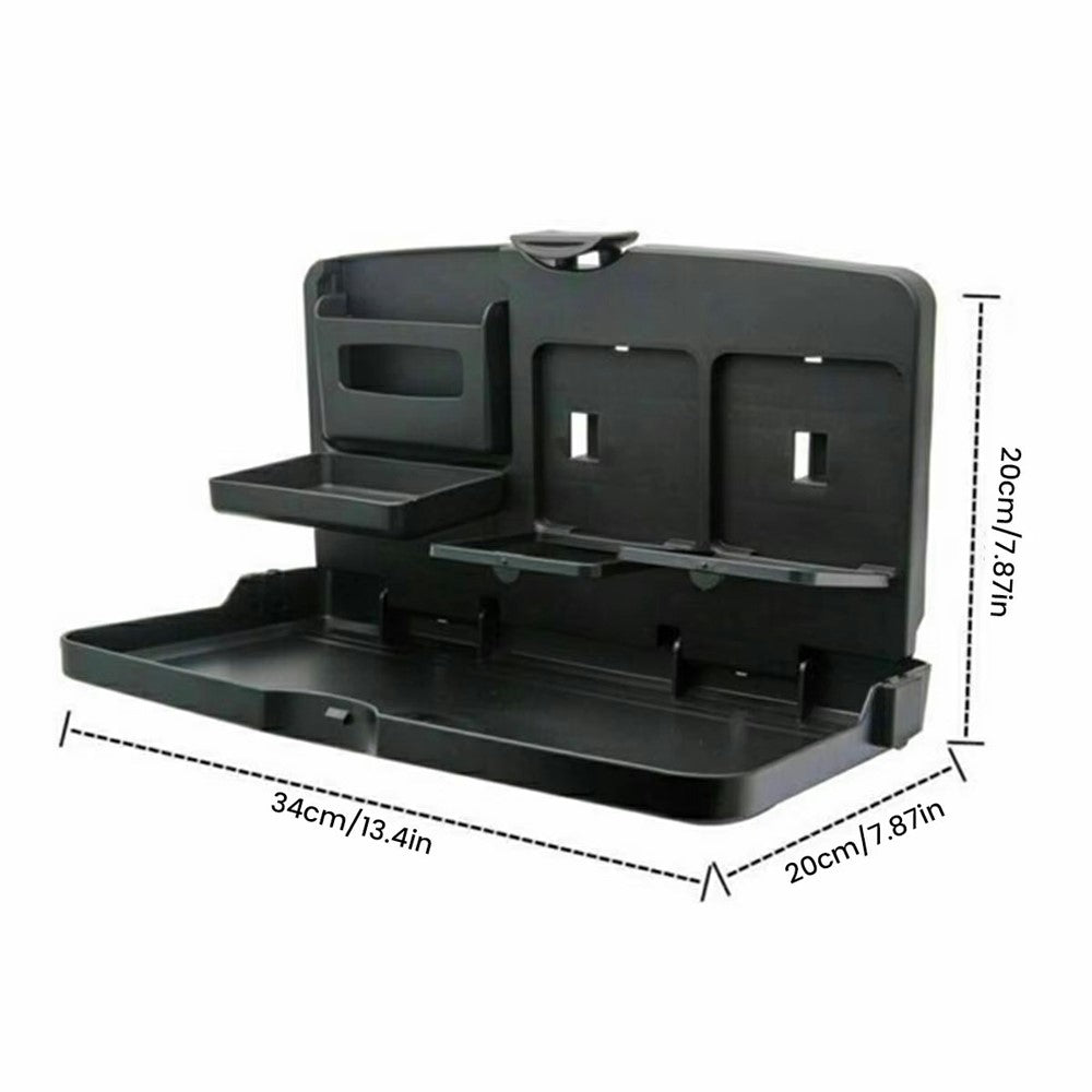 Plastic Car Seat Tray Table Foldable Backseat Desk for Eating Working Multi-Purpose Vehicle Organizer