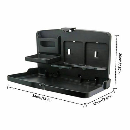 Plastic Car Seat Tray Table Foldable Backseat Desk for Eating Working Multi-Purpose Vehicle Organizer