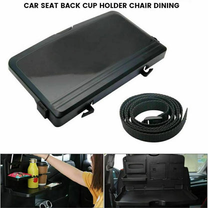 Plastic Car Seat Tray Table Foldable Backseat Desk for Eating Working Multi-Purpose Vehicle Organizer