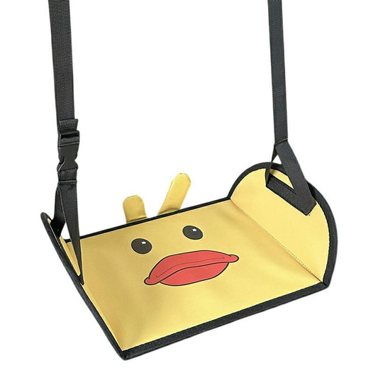 Cartoon Animal Portable Car Seat Footrest for Children Adjustable Height Back Seat Foot Support