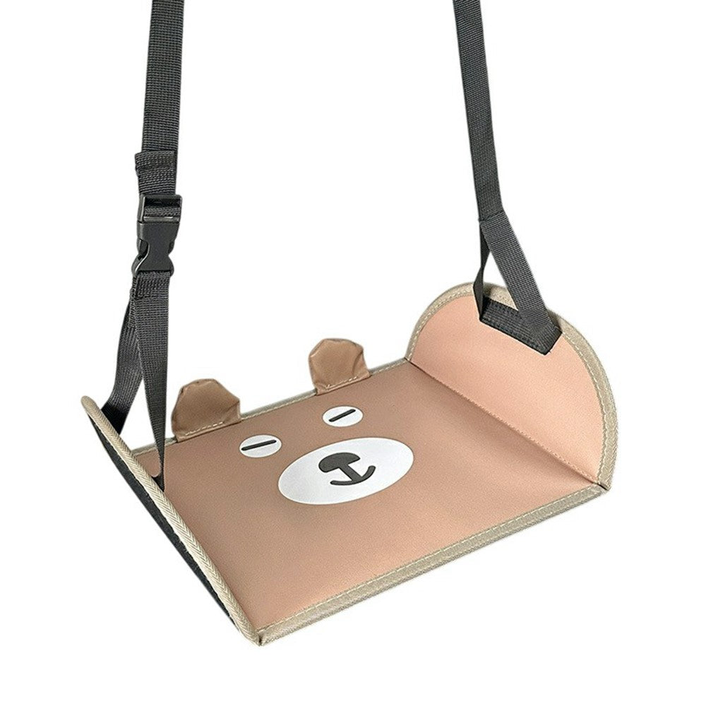 Cartoon Animal Portable Car Seat Footrest for Children Adjustable Height Back Seat Foot Support