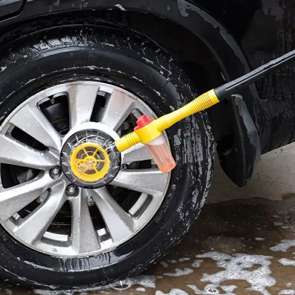 Portable Car Washing Kit with Replacement Chenille Cover Car Wash Brush Rotary Mop Automatic Foam Cleaner