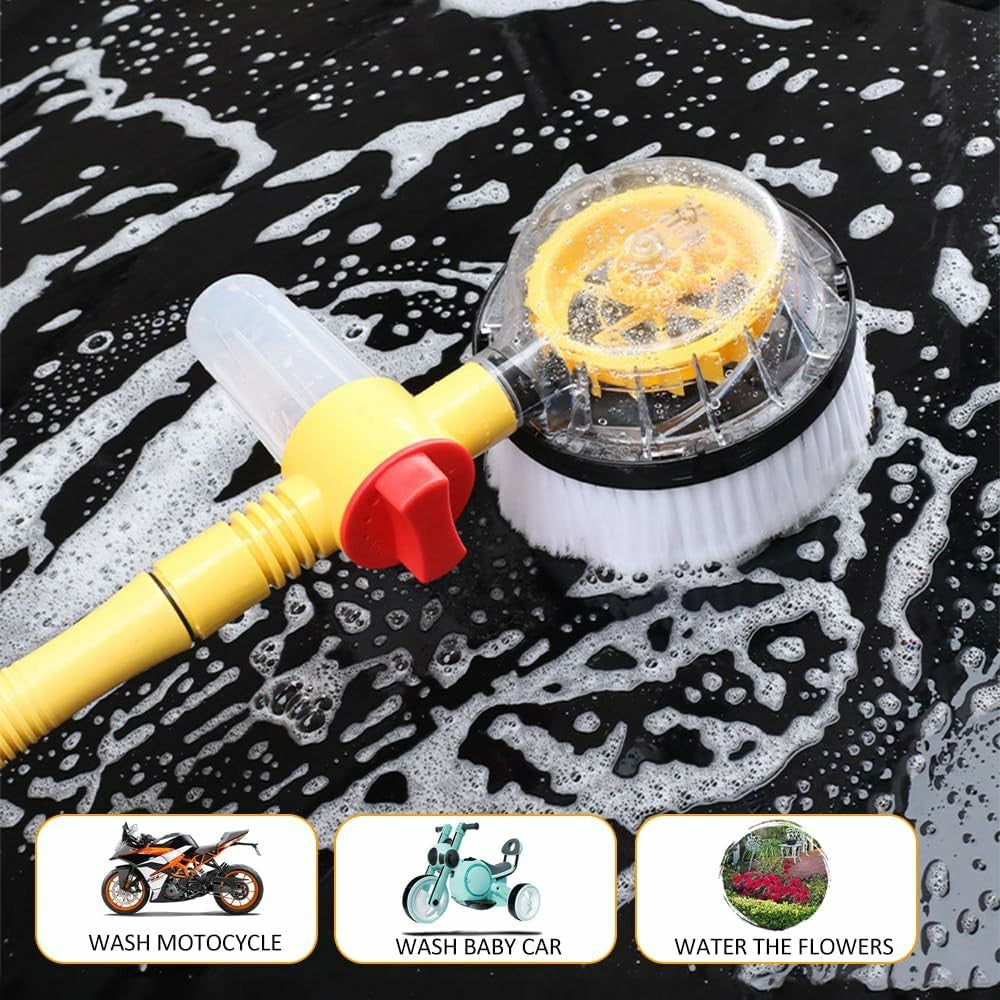 Portable Car Washing Kit with Replacement Chenille Cover Car Wash Brush Rotary Mop Automatic Foam Cleaner