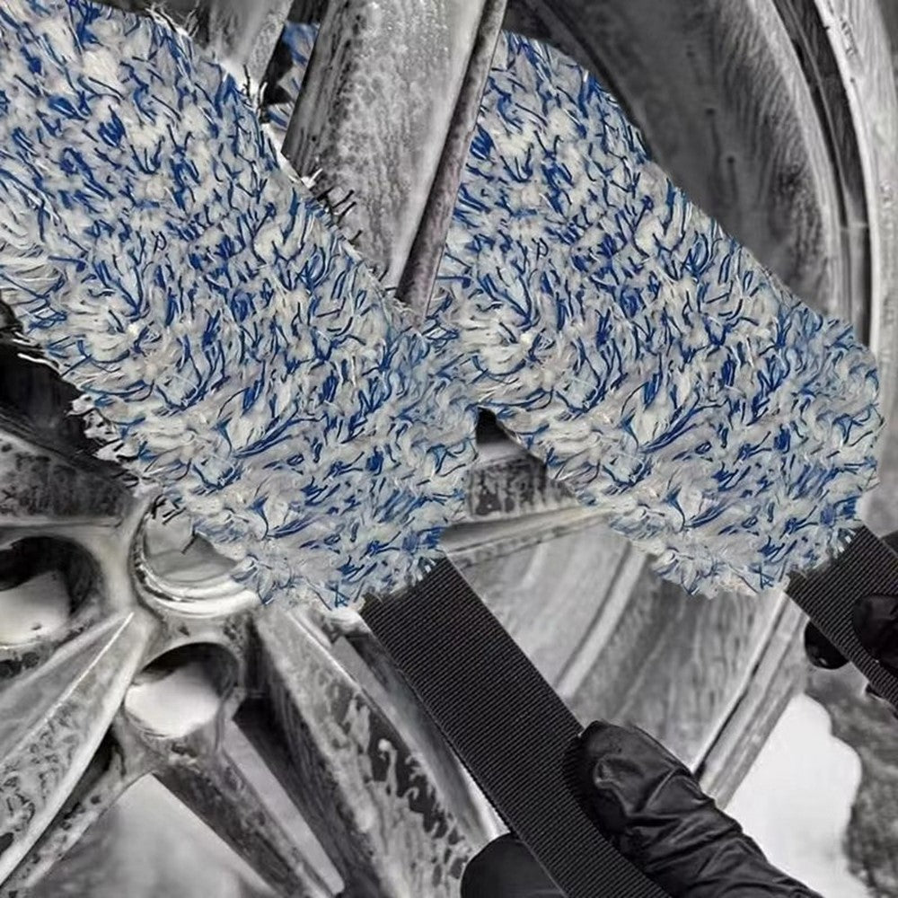 Car Wheel Wash Towel Automotive Tire Wiping Towel Wheel Hub Cleaning Rag Long Strap Tires Detailing Towel